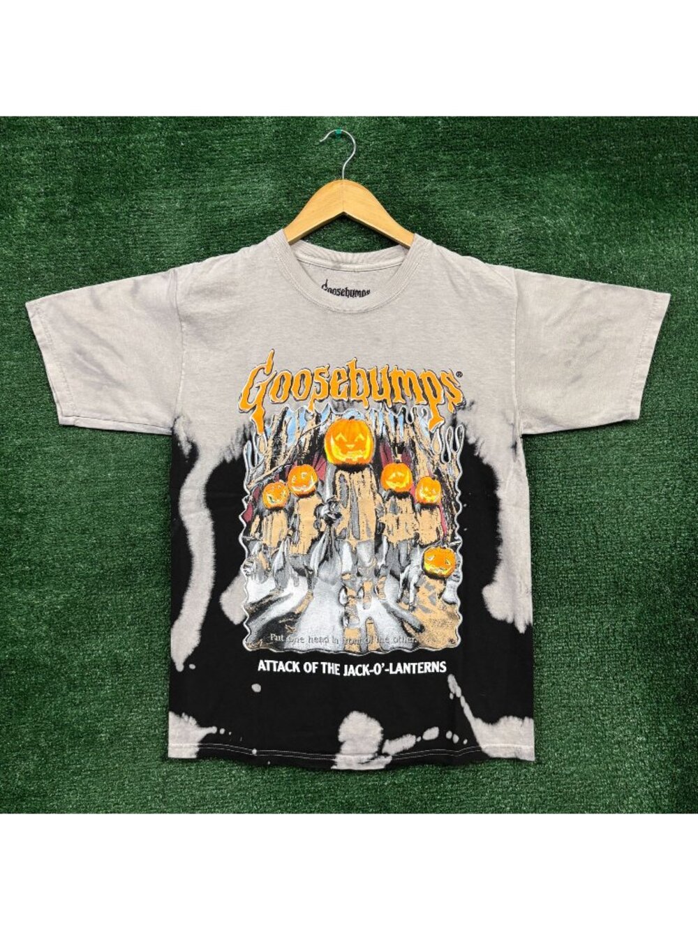 Goosebumps Attack of The Jack-O-Lanterns Acid Wash T-Shirt Size S/M